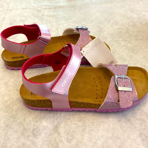 BNWT Geox ADRIEL J028MC Girls Sandals (Made in Spain) - Pink - Size 34 (3) - Picture 3 of 5